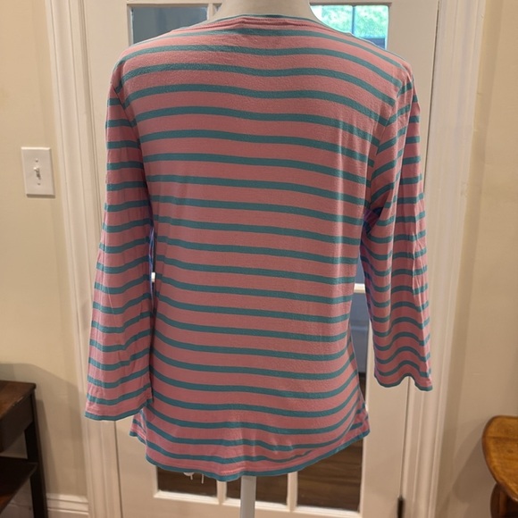 Saint James Striped Pink and Blue Women's Top.  Size 6 - Picture 4 of 7